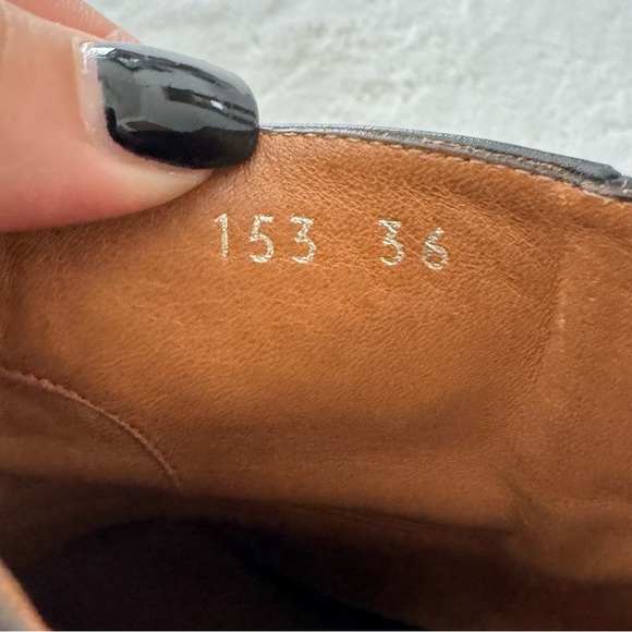 Acne Studios Black Leather 3” Heeled Ankle Booties Size US 5 Women’s - Picture 8 of 13